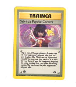 Pokemon Gym Challenge 121 Trainer Sabrina's Psychic Control Mint see scan - Image 1