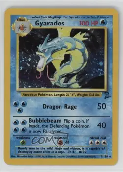 Gyarados Holo Pokemon Base Set 2 #7 2000 - Image 1