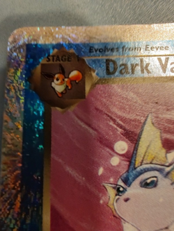 Rare 2002 Pokemon Dark Vaporeon Legendary Collection Reverse Holo 9/110 - Image 3