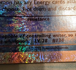 Rare 2002 Pokemon Dark Vaporeon Legendary Collection Reverse Holo 9/110 - Image 5