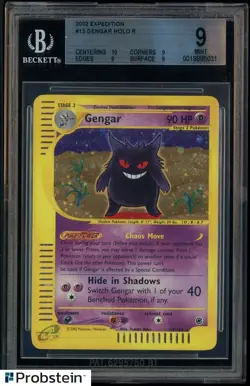 2002 Pokemon Expedition #13 Gengar Holo R BGS 9 MINT - Image 1