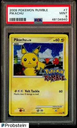 2009 Pokemon Rumble #7 Pikachu PSA 9 MINT - Image 1