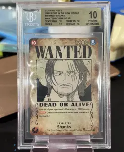 BGS 10 One Piece Shanks Wanted Poster SP OP09-004 English - Image 1