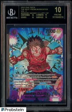 2025 One Piece The Best Premium EB02061 Monkey D. Luffy SP BGS 10 BLACK LABEL - Image 1