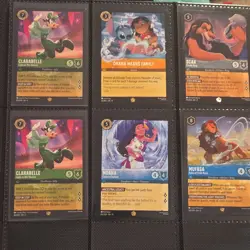 Disney Lorcana Card Lot Clarabelle Moana Scar Mufasa Stitch EN-5 EN-9 EN-11 - Image 1