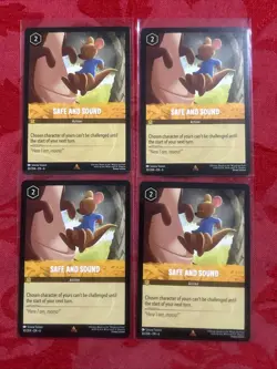 4x Disney Lorcana Azurite Sea - Safe and Sound | 30/204 | NM | Rare x4 - Image 1