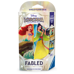 Disney Lorcana Fabled Starter Deck | Amber & Sapphire | Ariel & Mulan w. Booster - Image 1