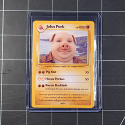 Custom Parody Art Card – John Pork Inspired – Fan Made Collectible - Image 1