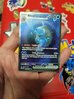 Blastoise Ex Illustration Rare Pokemon Card 200/165 151 2023 Nintendo - Image 1