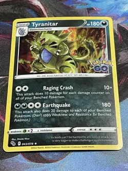 Tyranitar 043/078 Pokemon GO Holo Pokemon Card - Image 1