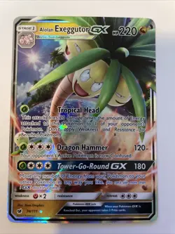 Alolan Exeggutor GX - 74/111 - Pokemon Crimson Invasion Sun Moon Rare Card NM - Image 1