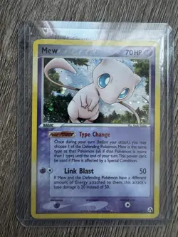 Pokemon Mew 10/92 Legend Maker Holo Rare Basic Psychic 70 HP Link Blast Card - Image 1