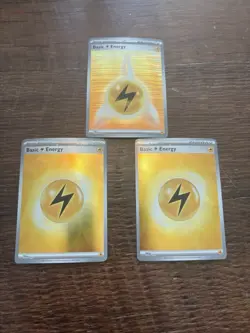 Pokemon TCG 3 Card Lot! Holo Electric Energy Black Bolt NM - Image 1