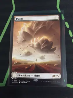 MTG Magic The Gathering Plains Secret Lair Full Art Lotus Promo Land Commander - Image 1