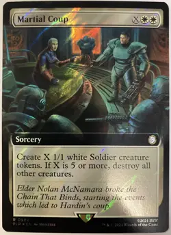 MTG Fallout (PIP) Rare FOIL Martial Coup (Extended Art) (Surge Foil) 982 NM - Image 1