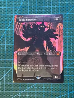 MTG TMNT Super Shredder Borderless Mythic Rare Magic The Gathering Ninja Turtles - Image 1