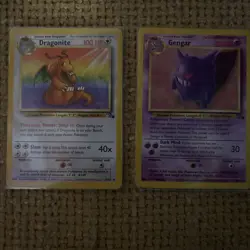 Vintage Pokemon Cards (Team Rocket, Base Set, Jungle) Dragonite, Gengar, Lapras - Image 2