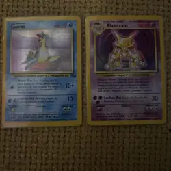 Vintage Pokemon Cards (Team Rocket, Base Set, Jungle) Dragonite, Gengar, Lapras - Image 4