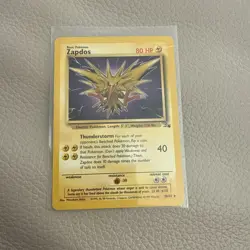 Zapdos (30) 30/62 Fossil Pokemon MP Unlimited non holo - Image 1