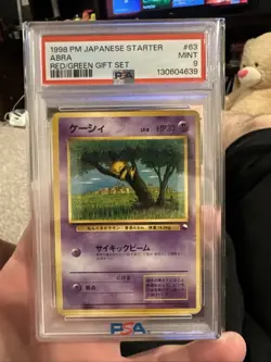 Pokemon Abra PSA 9 Red Green Gift Set 1998 Japanese Starter Mint #63 - Image 1