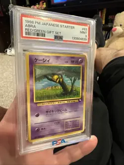 Pokemon Abra PSA 9 Red Green Gift Set 1998 Japanese Starter Mint #63 - Image 3
