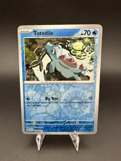 Pokemon Totodile #039/162 English Temporal Forces Reverse Holo - Image 1
