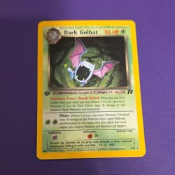 Pokemon Dark Golbat 1st Edition Team Rocket Holo Rare 50 HP 8/82 English - Image 1