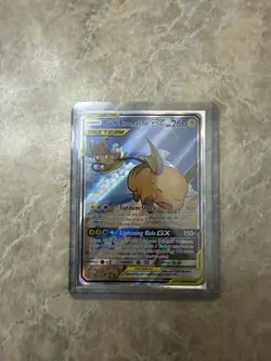 Pokemon Raichu & Alolan Raichu GX SM-Unified Minds Ultra Rare 221/236 Holo - Image 4