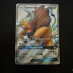 Pokemon TCG – Tauros GX 144/149 – Sun & Moon – Full Art – LP Condition - Image 1