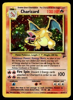Charizard #4/130 - Rare HOLO - 2000 Pokemon WOTC Base Set 2 - VG - Image 1