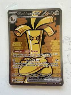 Pokemon TCG Gholdengo EX 252/182 Sv04: Paradox Rift Special Illustration Rare - Image 1