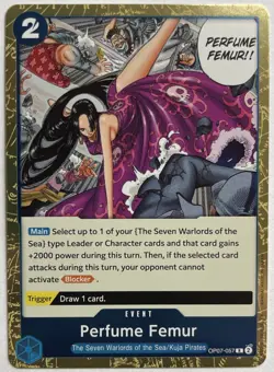 One Piece TCG - Perfume Femur OP07-057 Rare Foil English NEAR MINT 2024 - Image 1