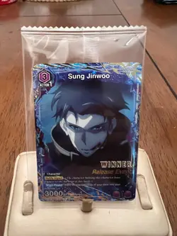 Union Arena Sung Jinwoo Release Event Winner Card Solo Leveling 016 Foil - Image 1