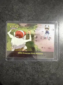 EP24 Primeape Goes Bananas - TV Animation Edition - Pokemon Topps Card - Image 1