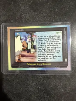 EP24 Primeape Goes Bananas - TV Animation Edition - Pokemon Topps Card - Image 2