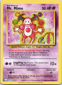 Mr. Mime 013/034 Holo Trading Card Game Classic Pokemon Holo Near Mint - Image 1