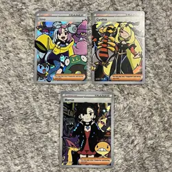 3 Card Lot After Skool Hobby Cynthia Marnie Iono Trainers Fan Art 26,32,34 - Image 1
