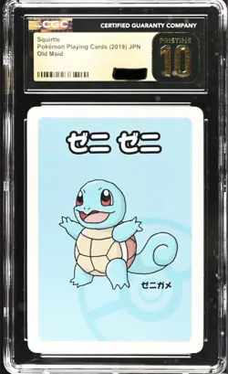 CGC 10 PRISTINE Squirtle Old Maid 2019 Japanese Red Back Pokemon Card - Image 1