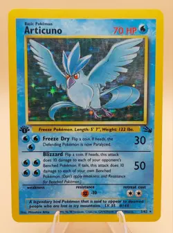 Articuno 1st Edition Fossil 2/62 Holo Rare Pokemon Card - WOTC 1999 - Image 1