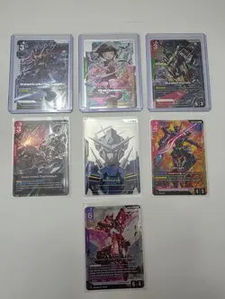 Gundam TCG Steel Requiem Lot of 7 Cards First Contact SP U+ C+ R+ LR 👀 ALL NM - Image 1