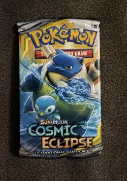 Pokemon Cosmic Eclipse Booster Pack 10 Cards Blastoise Piplup English TCG - Image 1