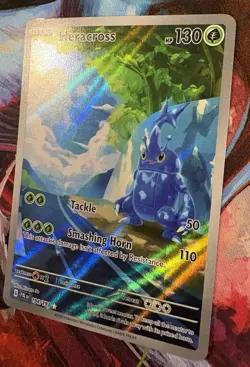 Pokemon Heracross 194/193 Illustration Rare Holo Card Paldea Evolved - Image 4
