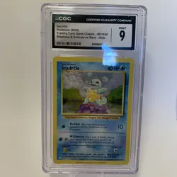 Squirtle 001/034 Trading Card Game Classic Holo CGC 9 - Image 1