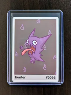 Hunter Pookiemoot Card #0093 Gen 1 Pokemon Derpy Haunter Poke Derp - Image 1