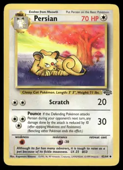 Pokemon Cards Persian 42/64 Jungle WOTC Uncommon NM - Image 1