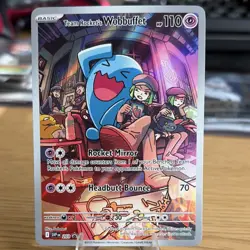 Pokemon Team Rocket's Wobbuffet 203 Scarlet & Violet Promo Holo English Card - Image 1