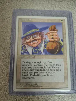 vintage Magic the Gathering Land Tax 4th ed. Rare nm - Image 1