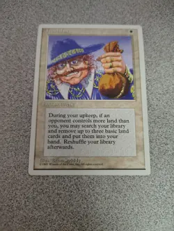 vintage Magic the Gathering Land Tax 4th ed. Rare nm - Image 3
