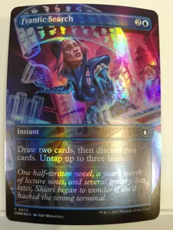 Frantic Search (Borderless) Commander Masters Foil - Image 1