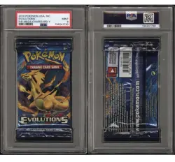 [PSA 9] 2016 Pokemon XY Evolutions Booster Pack Mega Charizard Artwork Mint - Image 1